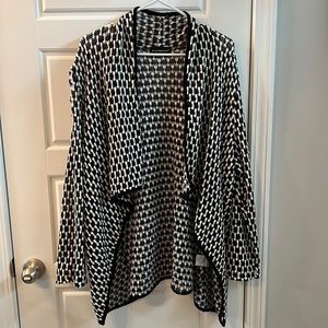 Black and white cardigan sweater